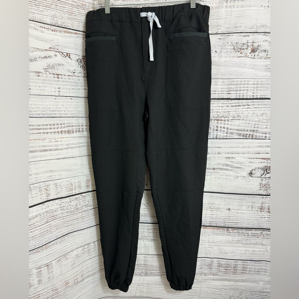 Figs Pants Womens Technical Collection scrub cape Cargo Jogger drawstring Black